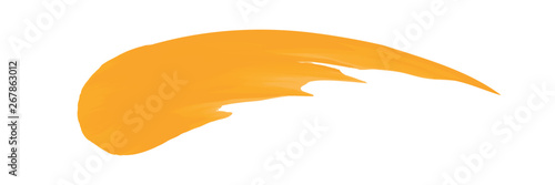 orange stripe painted in watercolor on clean white background, orange watercolor brush strokes, illustration paint brush digital soft concept water color art, colors acrylic water color paint stains