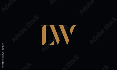 LW logo design template vector illustration photo