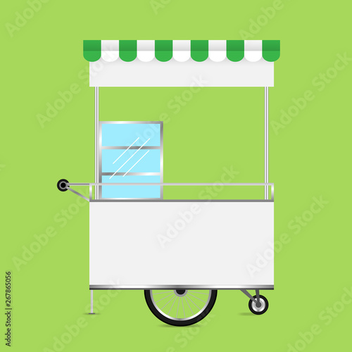 kiosk white, template blank of kiosk wheels cart stock clip art for design, kiosk empty for design of market and exterior symbol, set of market food outdoor, wheels cart kiosk for business small shop