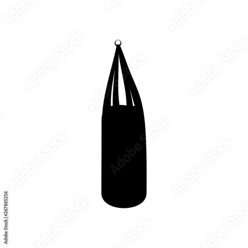 Punching bag isolated on white background. Vector