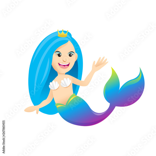 mermaid cartoon character cute isolated on white background  beautiful mermaid cartoon characters cute  clip art mermaid blue lovely and funny  clipart mermaid mascot cartoon purple blue