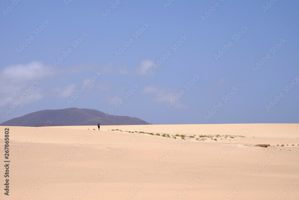 Sand Dunes in National Park Corralejo, Fuerteventura.