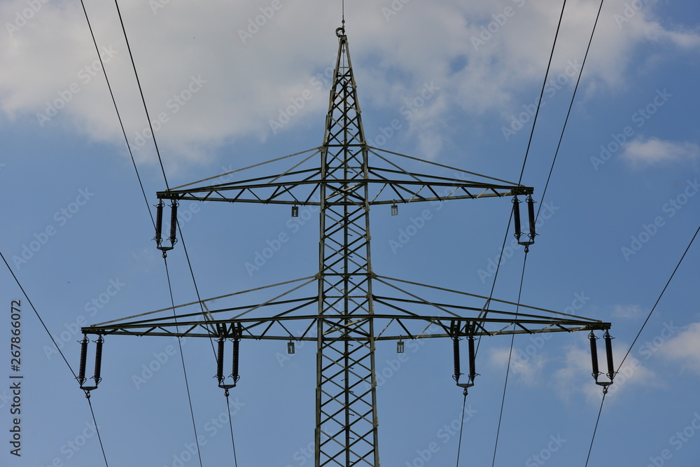 power pylon in germany on a sunny day