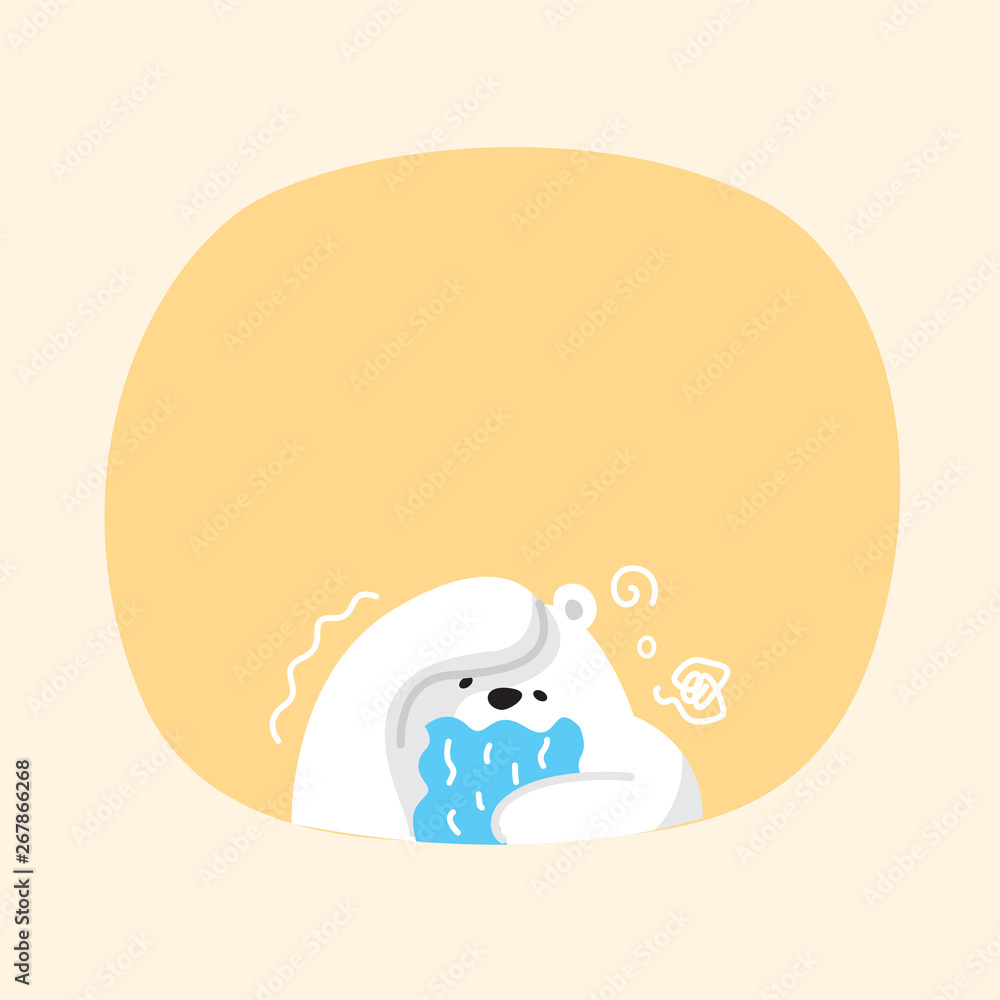 white bear cartoon character cute on orange pastel color background for banner copy space empty, white bear on speech bubble template yellow, empty banner teddy bear mascot cartoon beautiful white bear cartoon character cute on orange pastel color background for banner copy space empty, white bear on speech bubble template yellow, empty banner teddy bear mascot cartoon beautiful