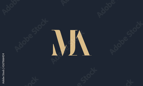 MA logo design icon template vector illustration minimal design