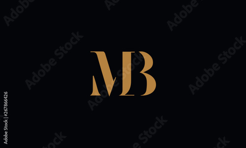 MB logo design icon template vector illustration minimal design