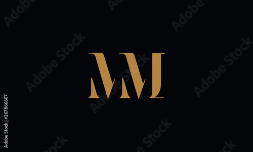 MM logo design icon template vector illustration minimal design photo