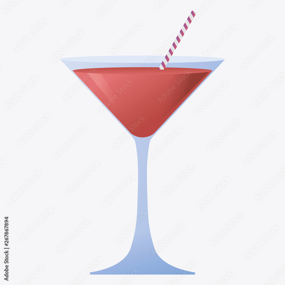 Vector glass of cocktail Vector glass of cocktail