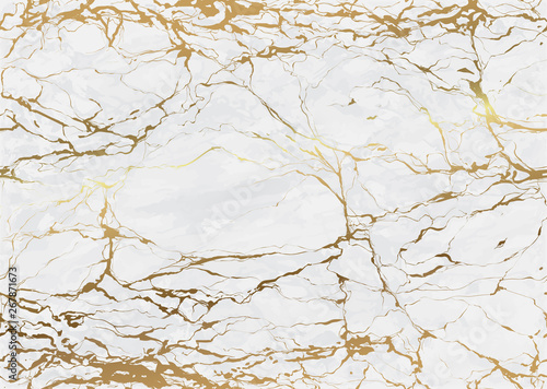 Marble seamless pattern with golden texture background. High resolution abstract marbling design - Vector