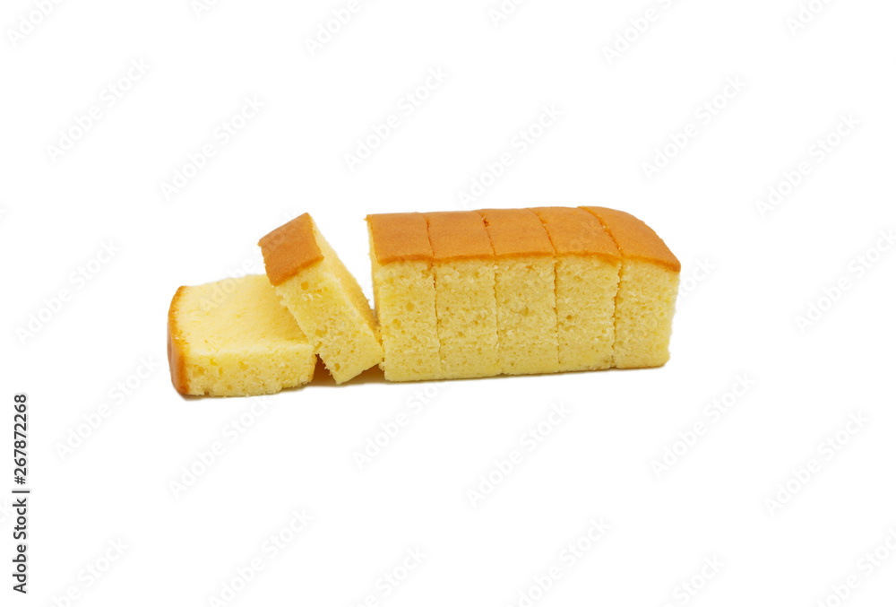 Fototapeta premium isolated slices of butter cake