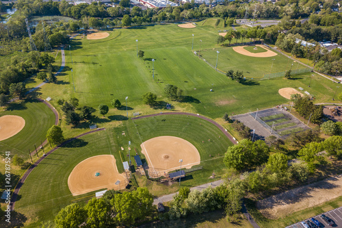 Aerial photo of baseball field