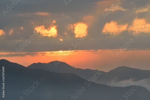 Mountain landscape-Mountain View Resort in the Hsinchu Taiwan.