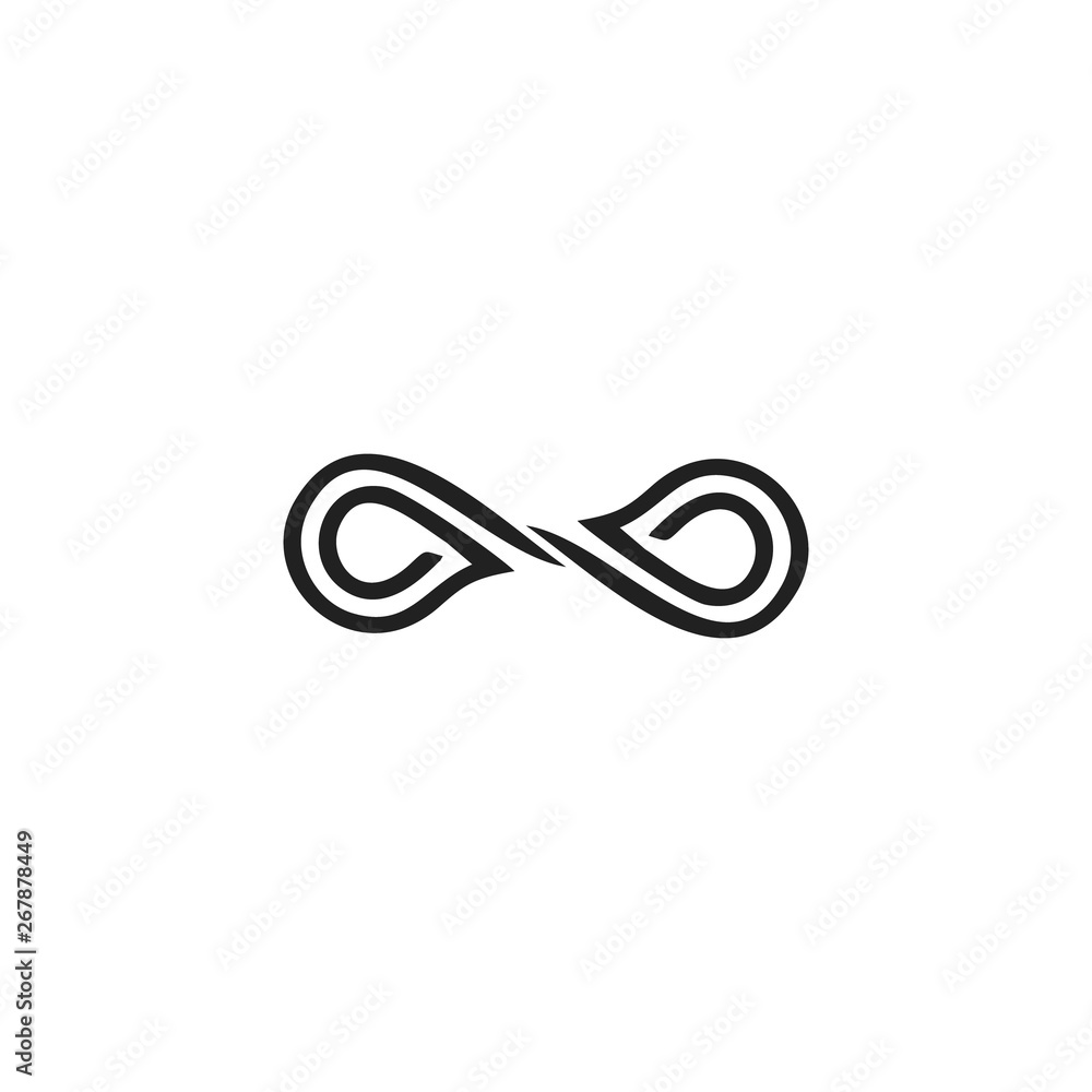 infinity logo vector initial