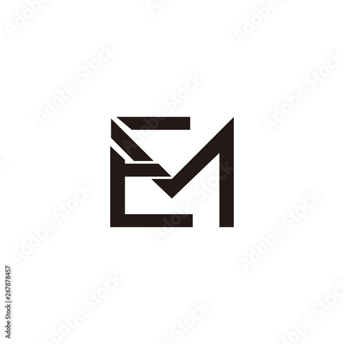 m letter logo initial vector font