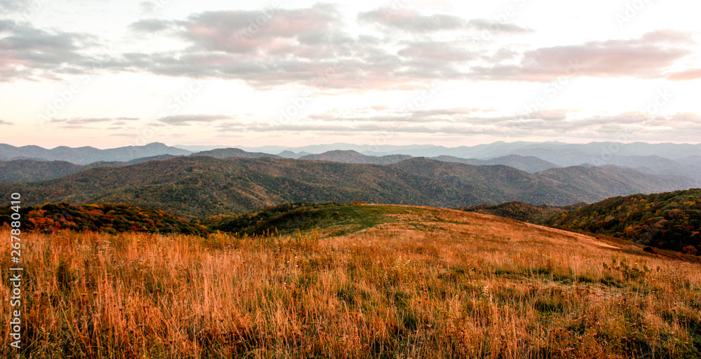 Max Patch in North Carolina in the Appalachian Mountains 