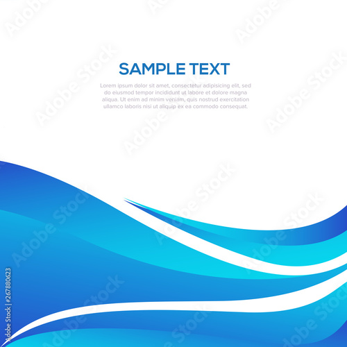 Blue abstract background template