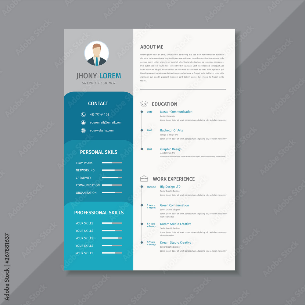 Creative resume template / CV, displaying your profile - Vector Creative resume template / CV, displaying your profile - Vector