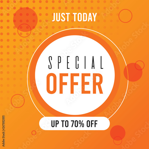 Special offer banner. Web banner for business promotion