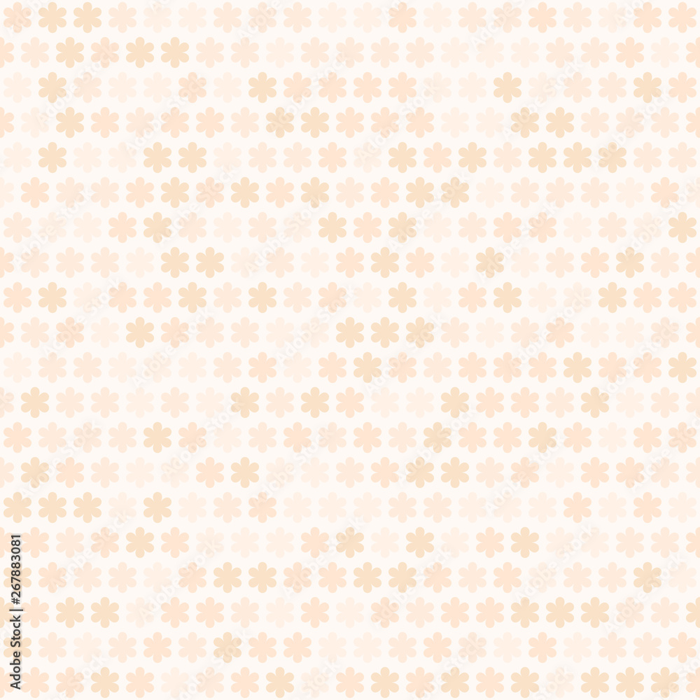 Peach flower pattern. Seamless vector background