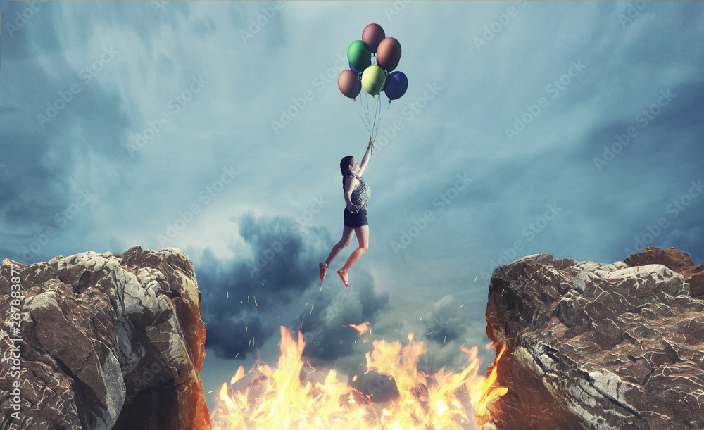 Obraz premium Risk taking jump