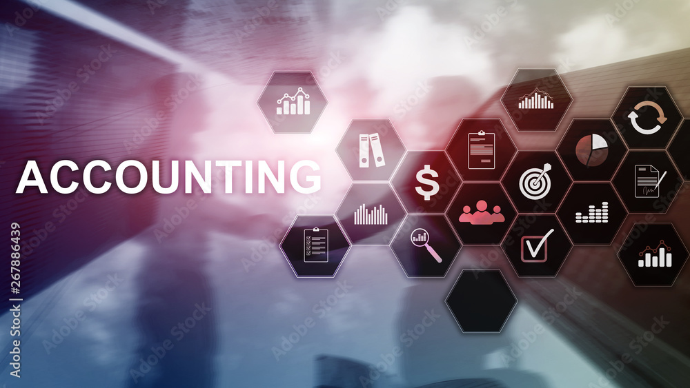 Accounting, Business and finance concept on virtual screen Accounting, Business and finance concept on virtual screen