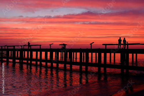 sunset at the pier