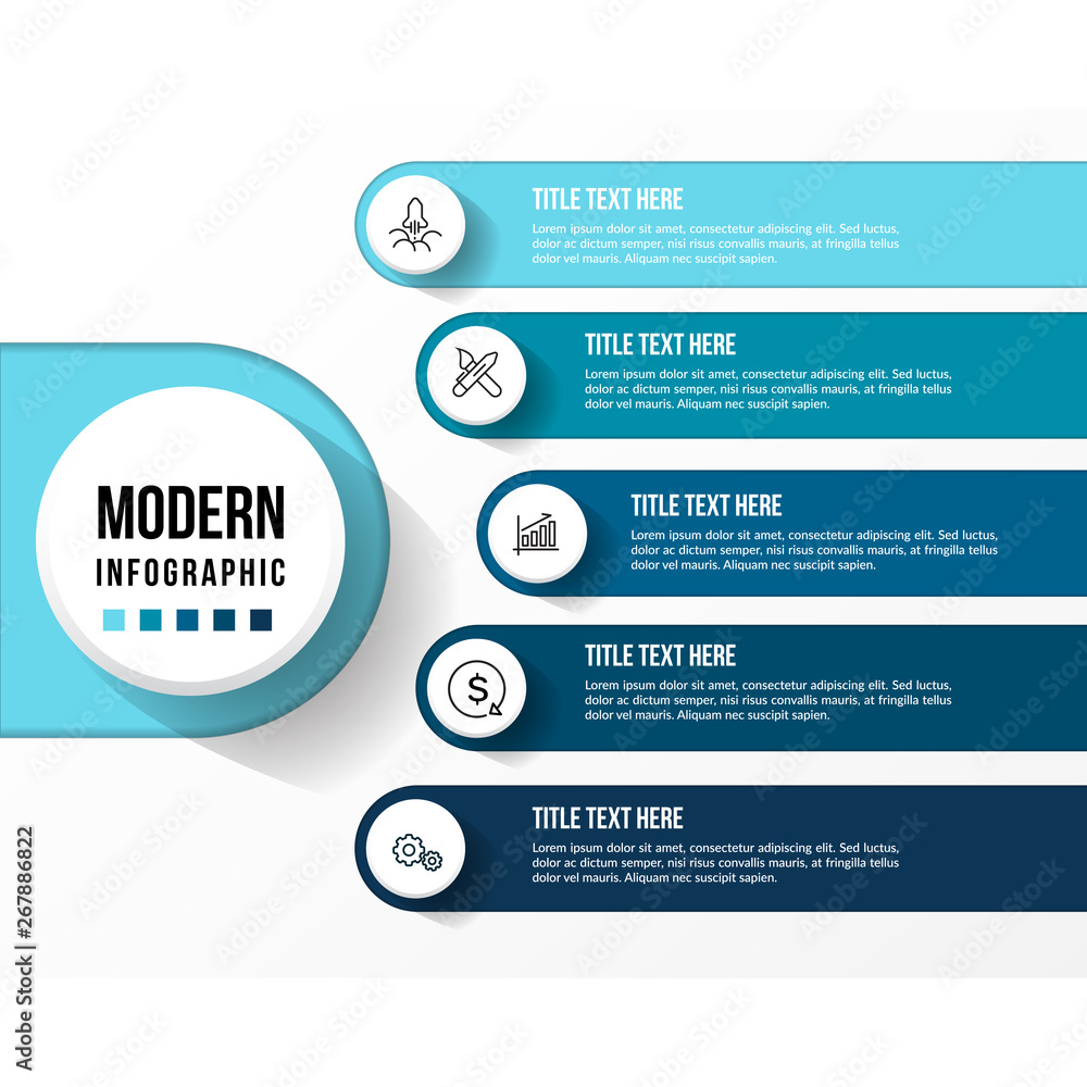 Modern infographic with 3d table illustration Modern infographic with 3d table illustration