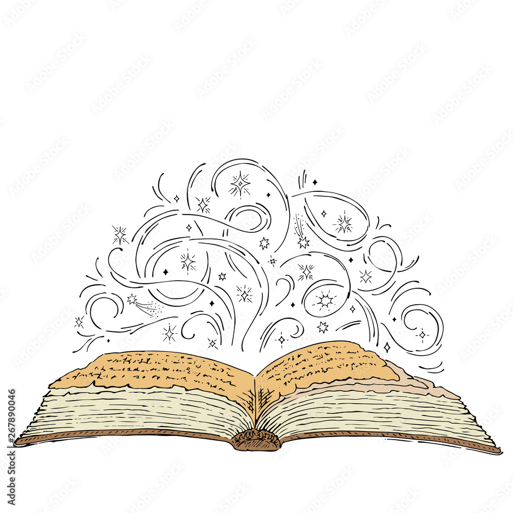 Magic book Stock Vector by ©Pazhyna 16785861