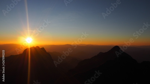 Stunning Sunset on the Mountaintop © Kingmanee
