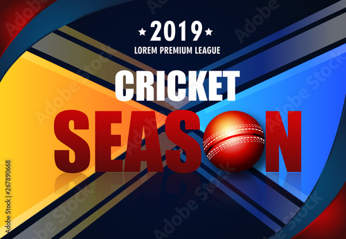 Cricket championship banner,POSTER cricket sports background - Vector