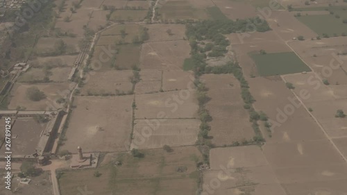 Fatehpur Sikri Abkbar's residence, India, 4k aerial ungraded/flat photo