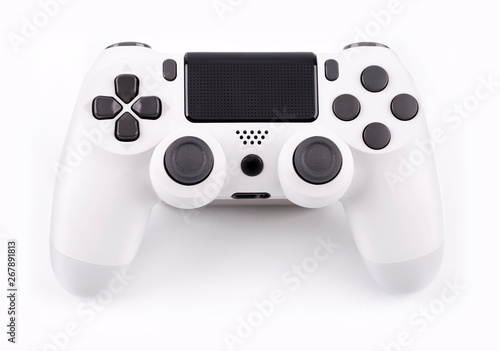 Obraz na plátně Joystick gaming controller isolated on white background , Video game console dev