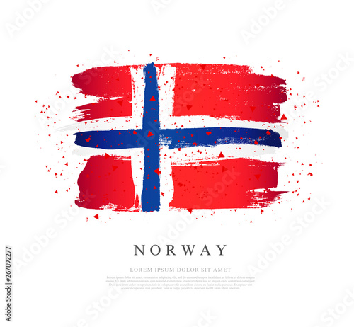 Flag of Norway. Vector illustration. Independence Day.