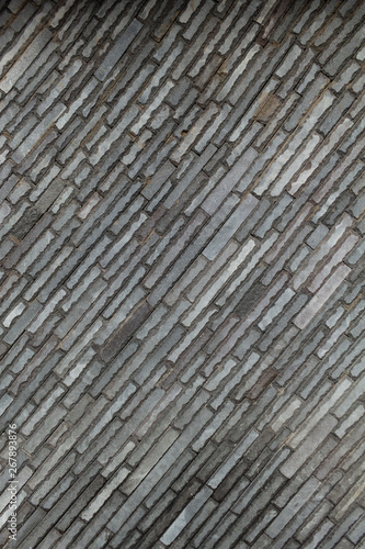 Wall texture with diagonal rectangular stones