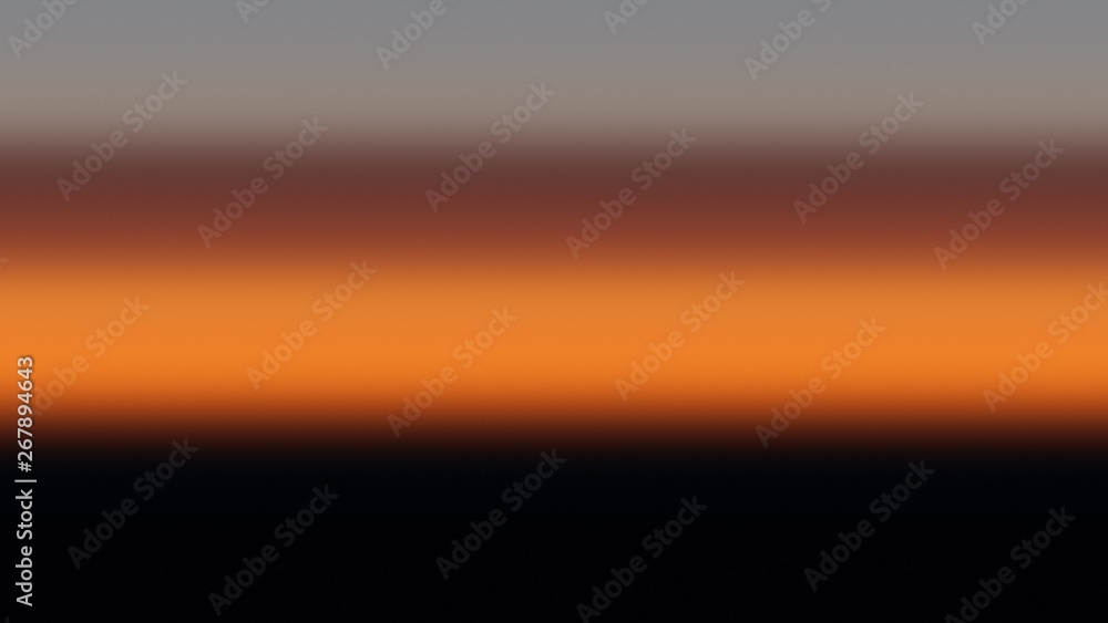 Background gradient sunset blue orange,  light horizon.