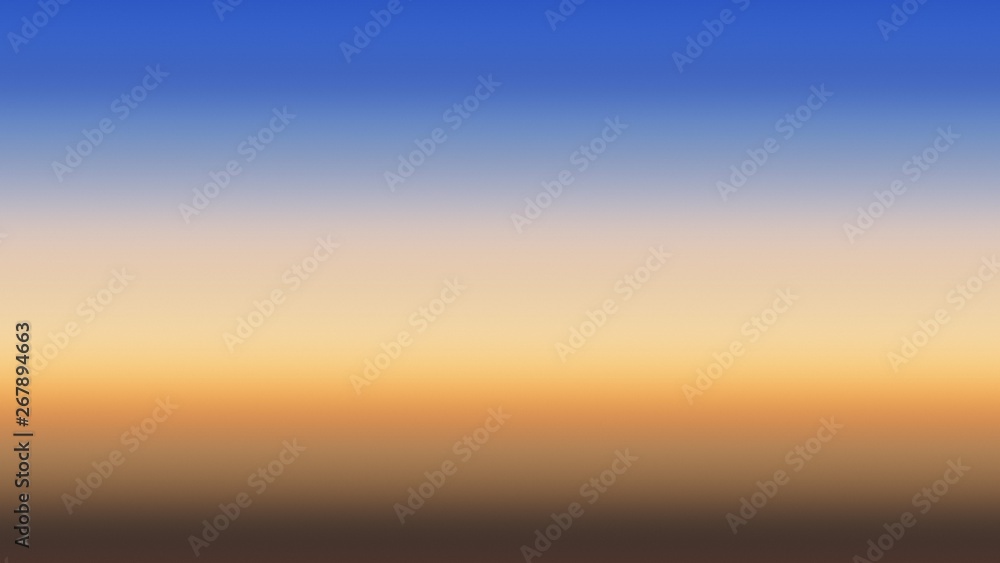 Background gradient sunset blue orange,  abstract twilight.