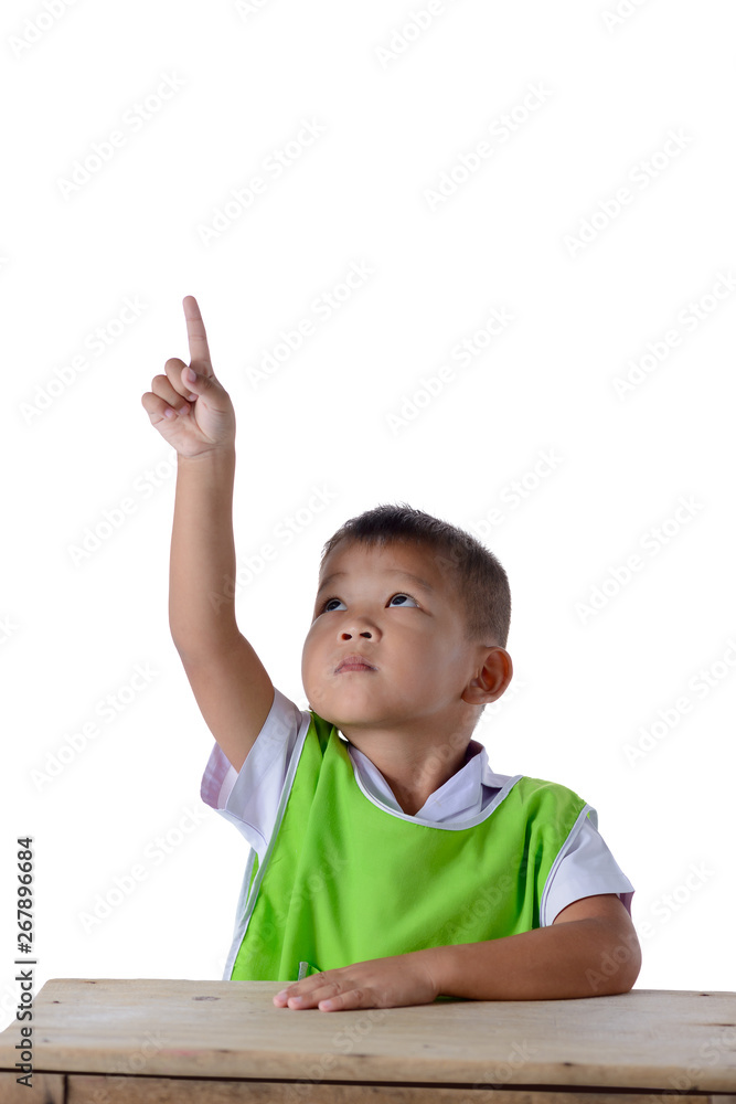 portrait of asian boy in school uniform isolated on white background portrait of asian boy in school uniform isolated on white background