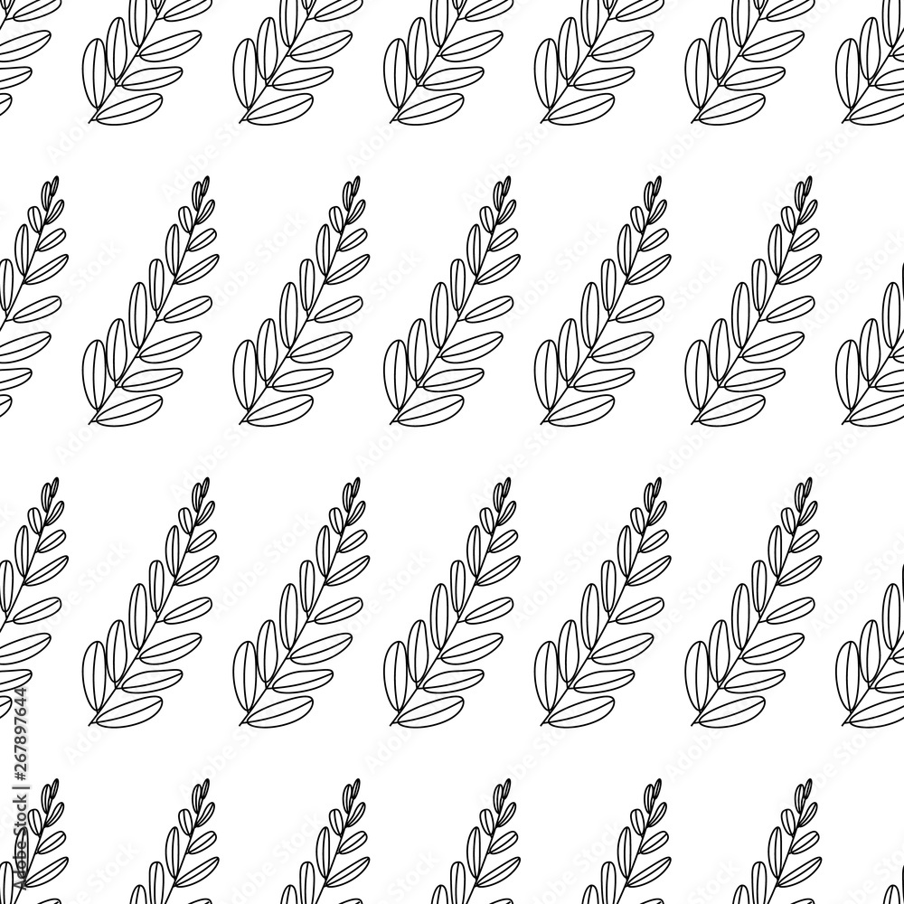 Vector illustration. leaf of plant or flower or branch isolated on white. Decor floral plant element. Vector illustration. leaf of plant or flower or branch isolated on white. Decor floral plant element.