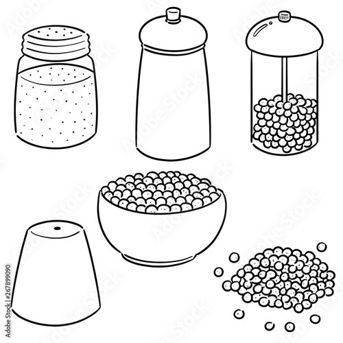 vector set of pepper