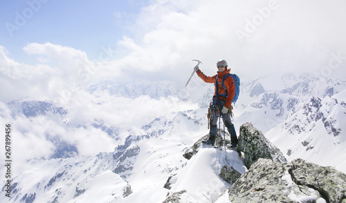 alpinism in the snowy mountains © yanlev