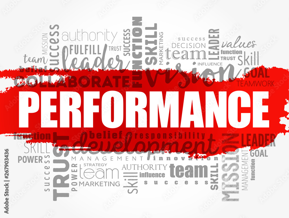 Fototapeta premium Performance word cloud collage, business concept background