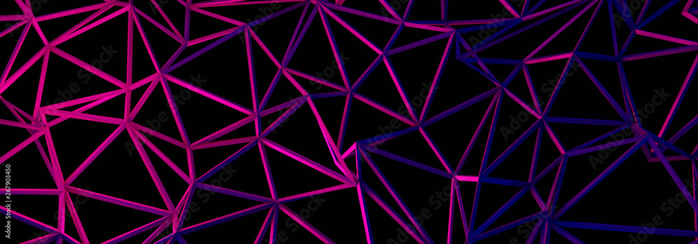 3d ILLUSTRATION WIRE DESIGN, of abstract crystal background, triangular texture, wide panoramic for wallpaper 3d ILLUSTRATION WIRE DESIGN, of abstract crystal background, triangular texture, wide panoramic for wallpaper
