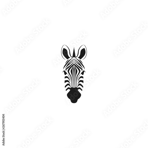 zebra head vector and illustration