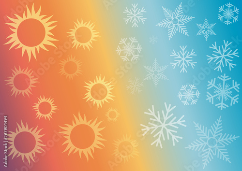 Vector abstract background domestic heating and cooling.