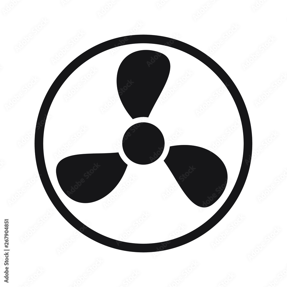 Fan icon on white background. Vector illustration. Fan icon on white background. Vector illustration.