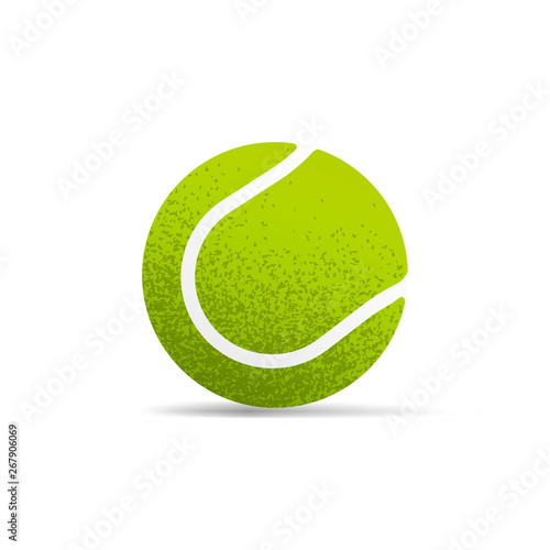 Tennis ball realistic vector illustration isolated on white background clipart