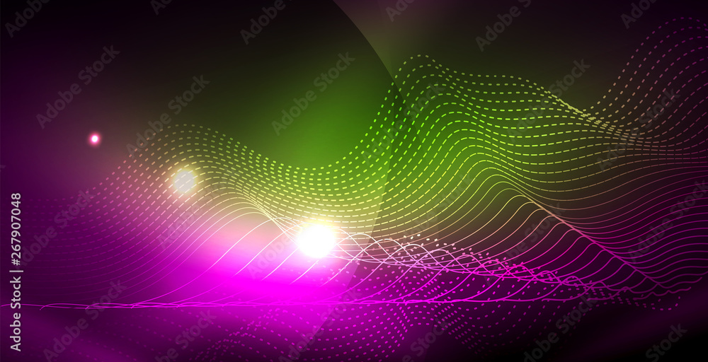 Shiny neon space background Shiny neon space background