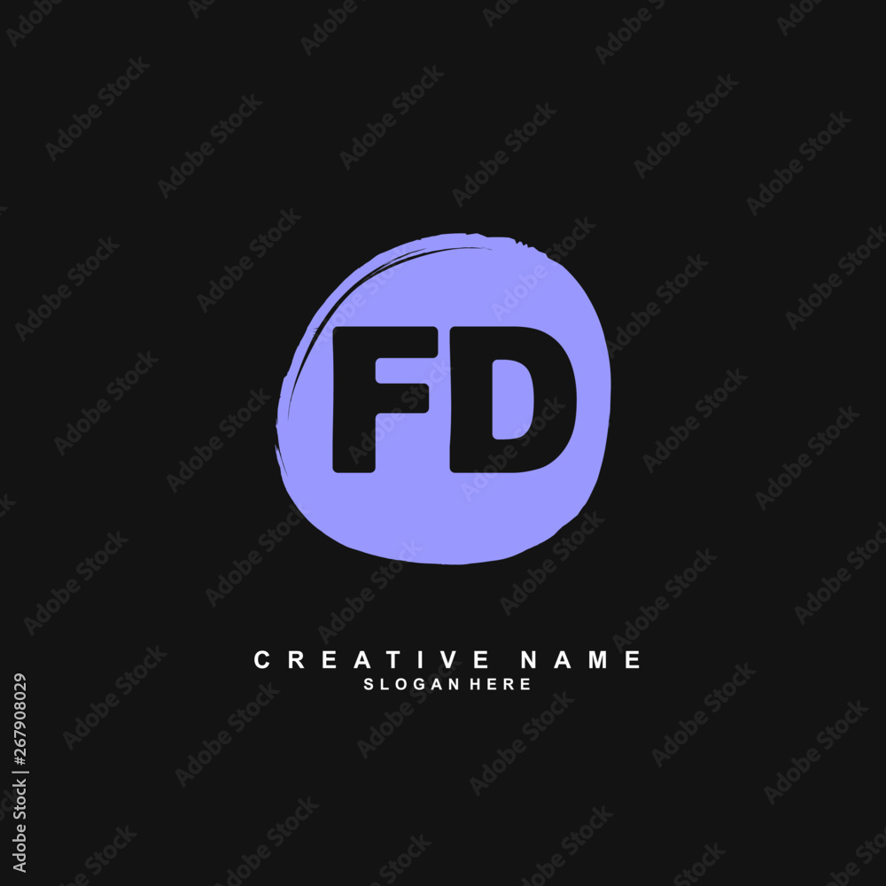 F D FD Initial logo template vector. Letter logo concept F D FD Initial logo template vector. Letter logo concept