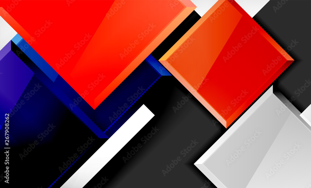 Bright colorful square shape blocks geometrical background Bright colorful square shape blocks geometrical background