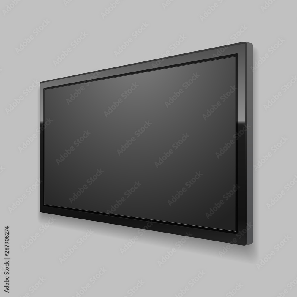 Realistic Detailed 3d Led TV Screen. Vector Realistic Detailed 3d Led TV Screen. Vector